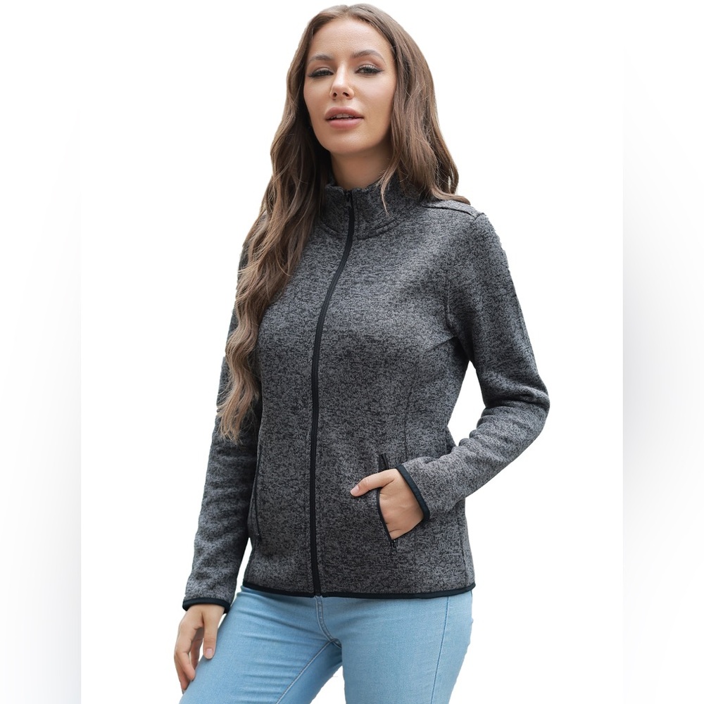 Swiss Tech Marled Gray Stone Fleece Women's Jacket